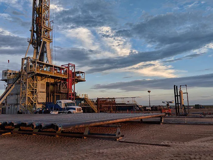 Oilfield drilling equipment at an industrial site